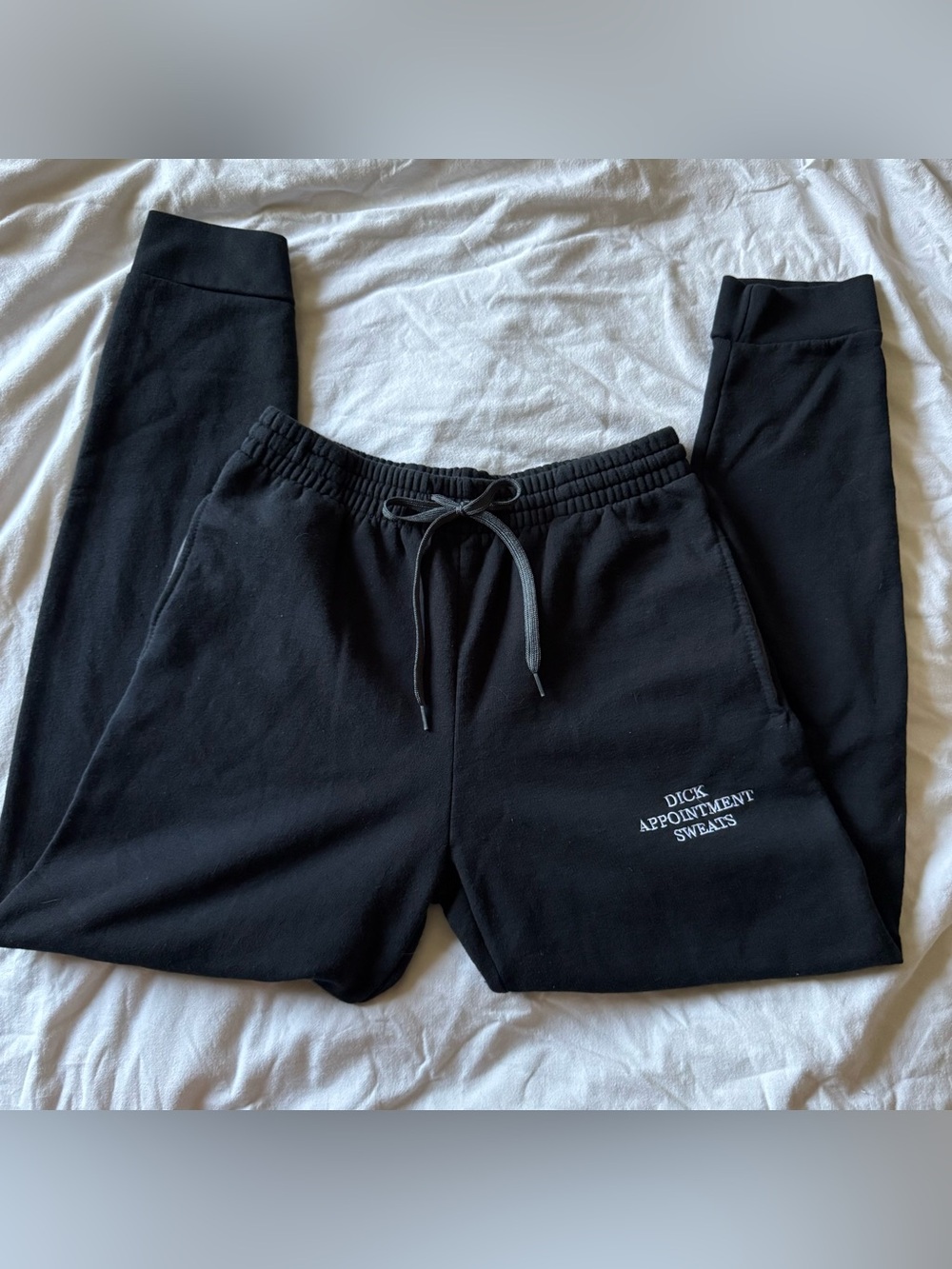 Women's Black Track Joggers with Drawstring Waist